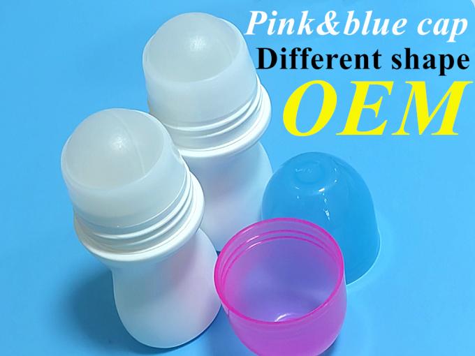 Plastic Roller Bottles 50ml 60ml Empty Refillable Roll on Deodorant Bottle Travel Roller Ball Bottles with Black Cap