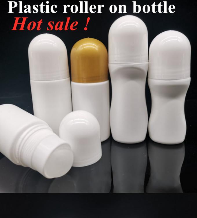Customized 30ml 50ml 60ml Leak Proof HDPE Roll on Bottle with Plastic Roller Ball for Essential Oils and Perfumes