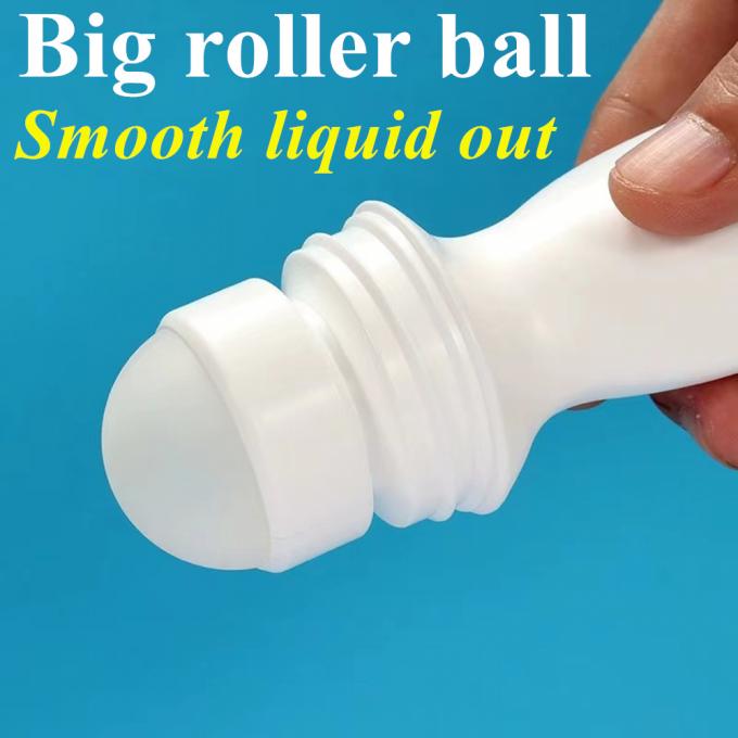 Customized 30ml 50ml 60ml Leak Proof HDPE Roll on Bottle with Plastic Roller Ball for Essential Oils and Perfumes