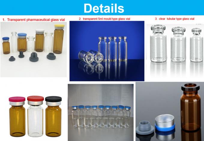 Hot Selling 5ml 7ml 10ml Tubular Amber Clear Pharmaceutical Injection Glass Vial for Aluminum Plastic Cap
