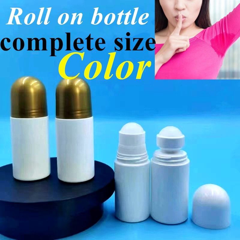 30ml 50ml 60ml HDPE พลาสติกสีขาว พลาสติกดีโอเดอร์แอนต์ น้ํามันอีเซนเชียล รอลล์บนขวด