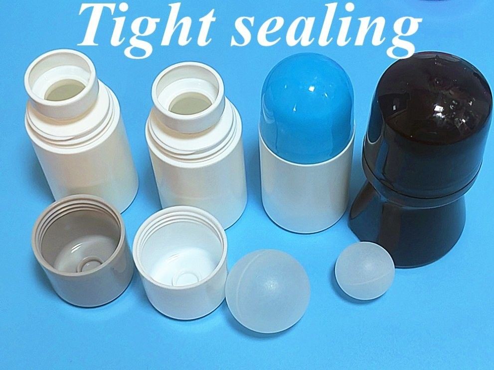 กระปุกพลาสติก HDPE ขนาด 30ml 50ml 60ml บนกระปุกดีโอเดอร์แรนท์ กระปุกว่าง กระปุกดีโอเดอร์แรนท์ กระปุกบรรจุด้วยลูกกลอง