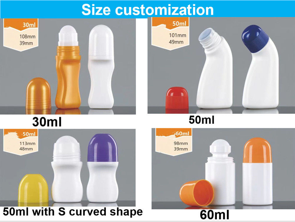 ครีมกันแดด HDPE 30ml 50ml น้ํามันอาลัยเปล่า ปลาสติกดีโอเดอร์แรนท์ กระปุกพลาสติก