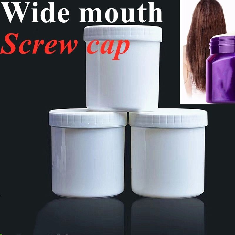 กระป๋องเครื่องสําอางพลาสติก PP หรู 150ml 250ml 500ml 4oz กระป๋องเครื่องสําอาง ขาว ใส ดํา น้ําเงิน PP กระป๋องครีมพลาสติก