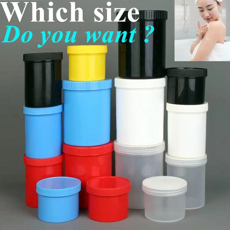 สารสําอางอาหาร แพคเกจ 250 ml 500 ml ขาว ดํา น้ําเงิน PP พลาสติก สารสําอาง ครีม กระปุก สารสําอาง ครีม ถังพลาสติก