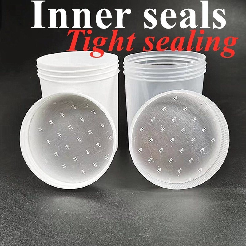 ราคาถูก 150 กรัม 250 กรัม 500 กรัม 1000 กรัม หรูหรา ถังเครื่องสําอางเปล่า PP ครีมหน้า ผมร่างกาย กระปุกเครื่องสําอางที่มีหมวกสกรู