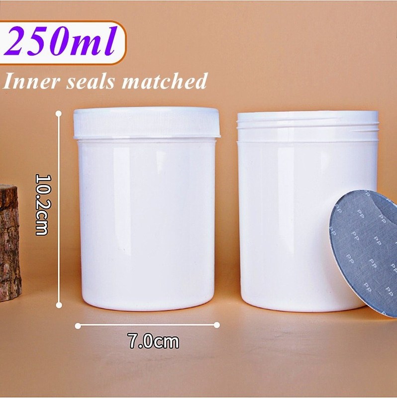 150 กรัม 250 กรัม 500 กรัม เงินเปล่า สีดํา สีขาว สีฟ้า สีแดง ใส มีผนังเดียว PP พลาสติก โคสเมติก การดูแลผิวหนัง โลชั่นร่างกาย กระปุกโคสเมติก