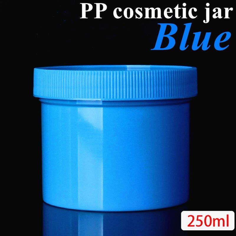 สีฟ้า สีขาว สีดํา PP ครีมจาน ขนาดเล็ก ถัง PP ครีมจานที่มีฝาสําหรับเครื่องสําอาง