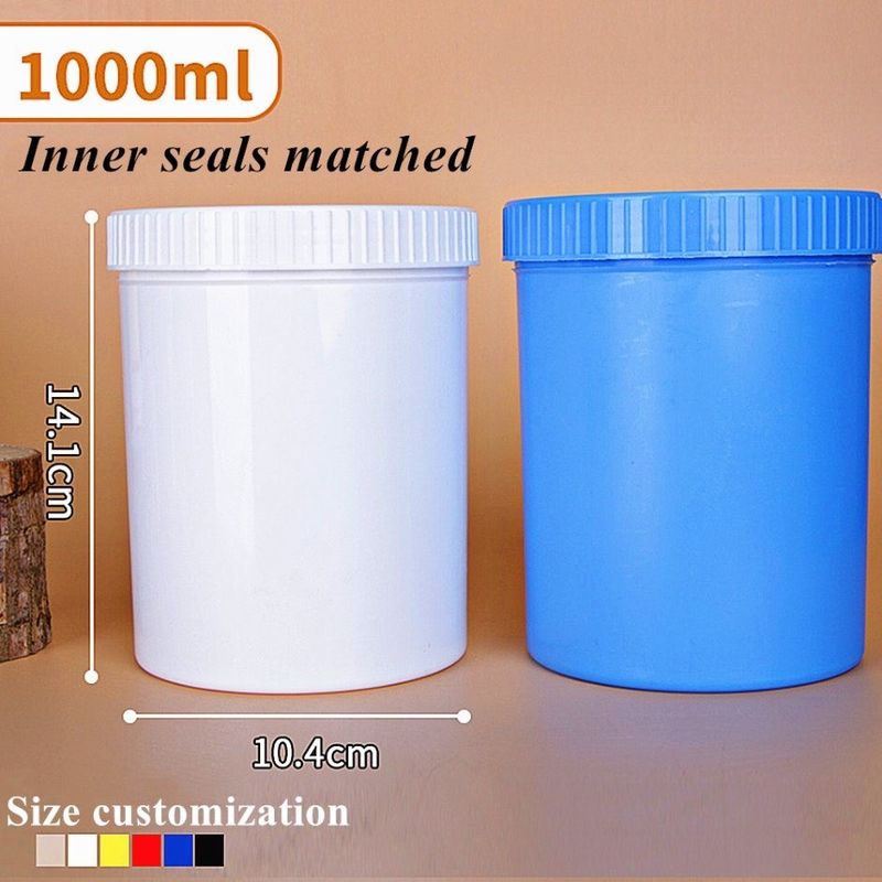 กระป๋องเครื่องสําอาง PP ใส 250ml 500ml 1000ml กระป๋องเครื่องสําอาง PP สะดวกต่อสิ่งแวดล้อม 1000g กระป๋องเครื่องสําอางพลาสติก PP