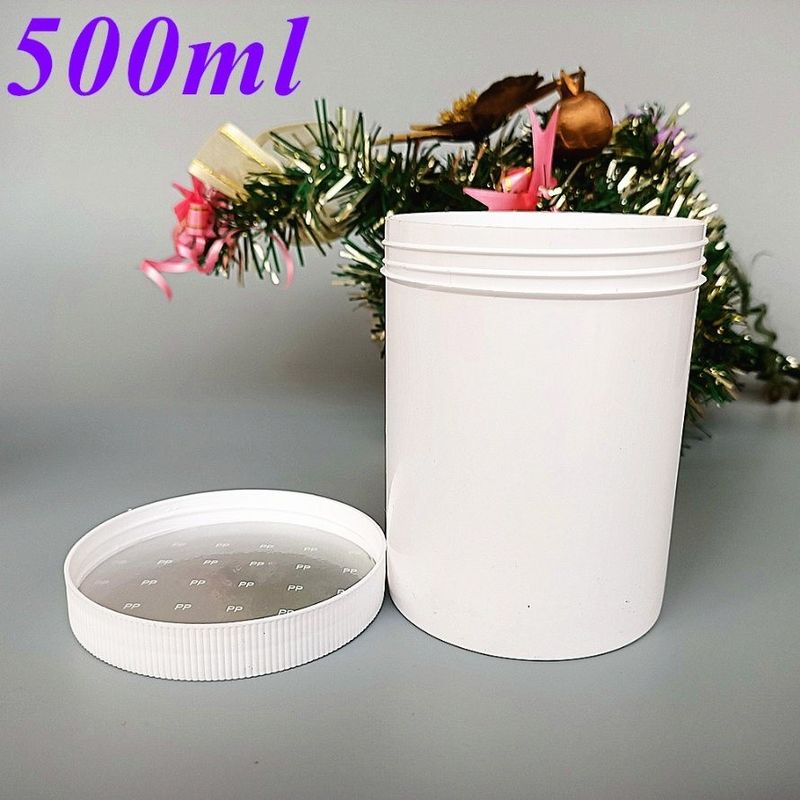 100g 250g 500g Double Wall White Black Blue PP Cream Jar with Screw Cap ครีมทําความสะอาดใบหน้า ครีมทําความสะอาดริมฝีเท้า กระปุกเครื่องสําอาง PP
