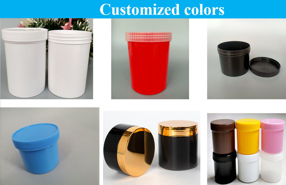 250 ml 500 ml 1000 ml กระปุกดูแลผิว สีขาว สีฟ้า สีดํา สีแดง PP วัสดุ อาหาร สิวเครื่องสําอาง ครีม กระปุกพลาสติกเปล่า