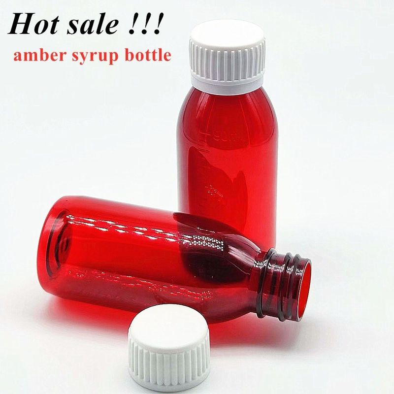 100ml 120ml 150ml 200ml แอมเบอร์ รอบ ภัณฑ์การแพทย์ สัตว์เลี้ยง น้ําเหลวทางปาก ซีรัสไอ กระป๋องพลาสติกด้วย PP Screw Cap