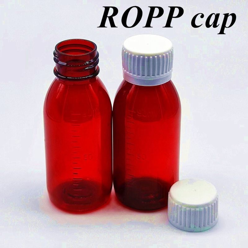 3oz 4oz 5oz 100ml 120ml ยาสัตว์เลี้ยงกลม แอมเบอร์ กระปุกพลาสติก กระปุกพลาสติก ซีร็อปไอ กระปุกสําหรับเหลวทางปาก
