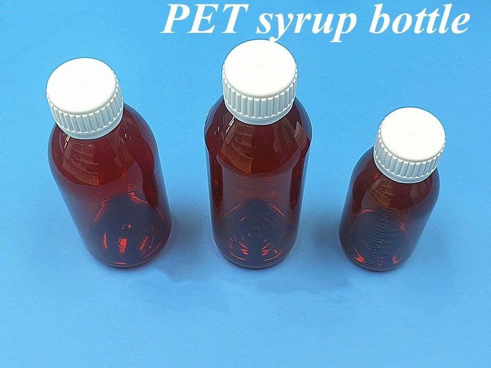ยา 100ml 120ml 150ml แมเบอร์เปล่า พลาสติก PET ซีร็อปพลาสติก