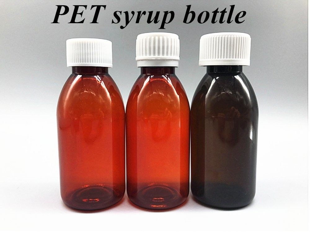 ยา 100ml 120ml 150ml แมเบอร์เปล่า พลาสติก PET ซีร็อปพลาสติก