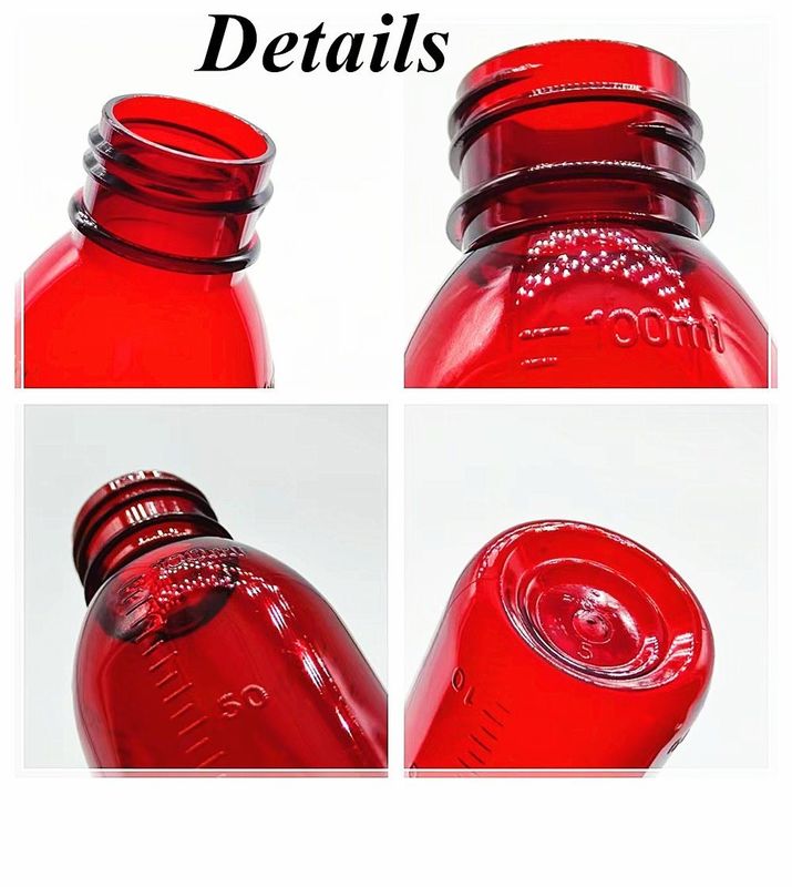 3oz 4oz ซีร็อปแอมเบอร์ กระป๋องแก้วที่มีคอ 28 มิลลิเมตร พลาสติก