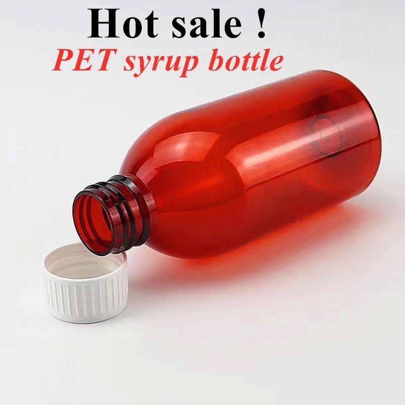 3oz 4oz ซีร็อปแอมเบอร์ กระป๋องแก้วที่มีคอ 28 มิลลิเมตร พลาสติก