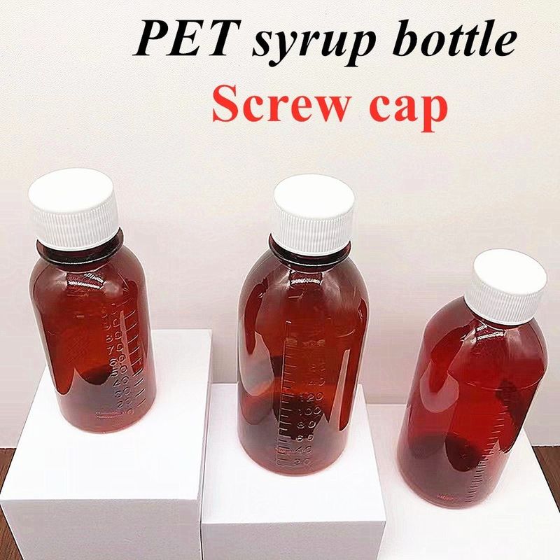 3oz 4oz 5oz Pet Empty Cough Syrup กระป๋อง ทา