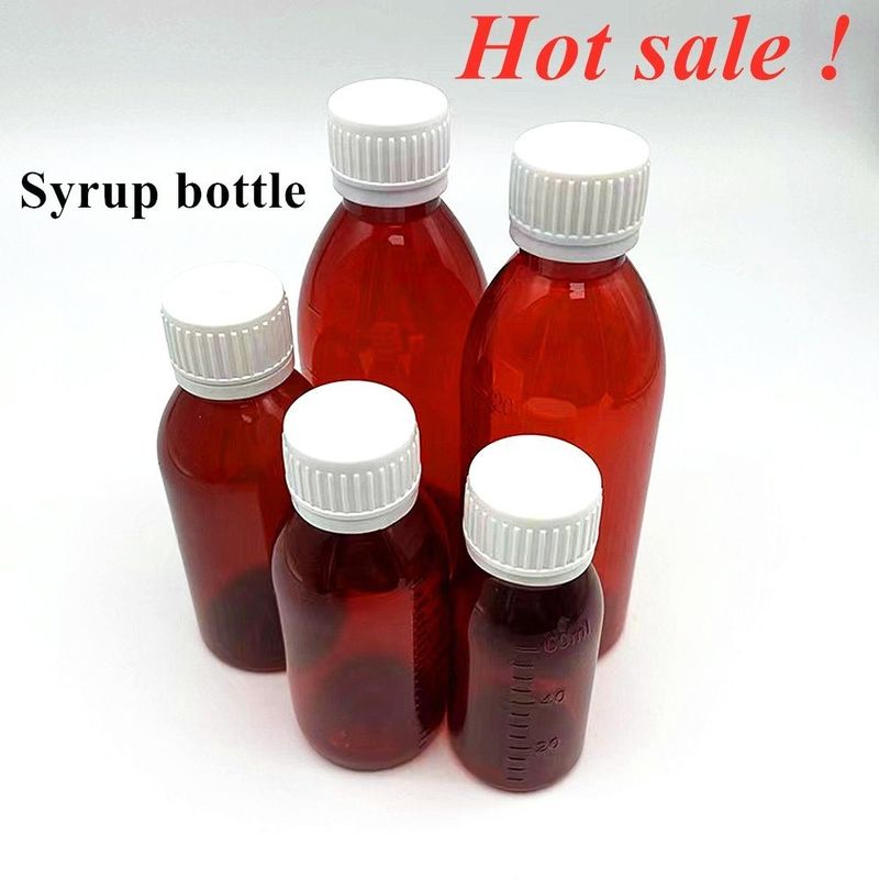 100 ml 120 ml 150 ml DIN28 พลาสติก PET สีน้ําตาล กล่องน้ําเหลวทางปาก แอมเบอร์ ยายากล่องยากลิ่นกลากสําหรับ Ropp Cap