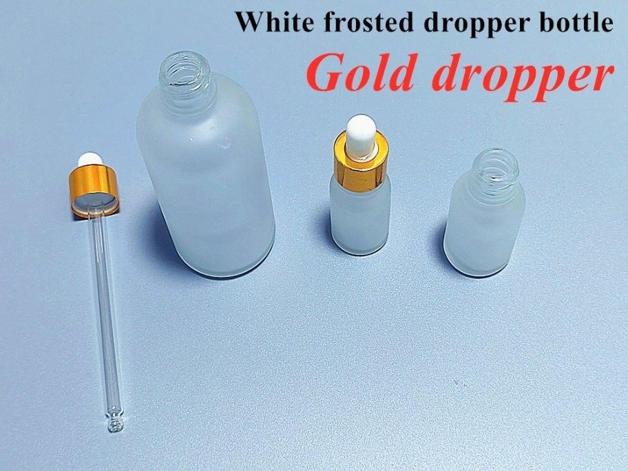5ml 20ml 30ml 50ml กลมว่าง สีขาว Frosted Glass Serum น้ํามันผม กระปุก น้ํามันขน