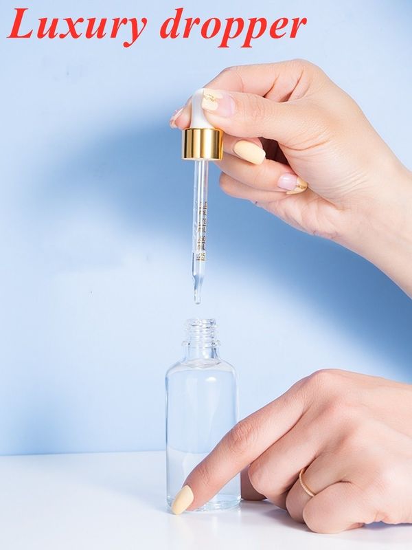 10 ml 20 ml 30 ml Emtpy Round White Frosted Glass กระป๋องน้ํามันสําคัญสําหรับดูแลผิวผม