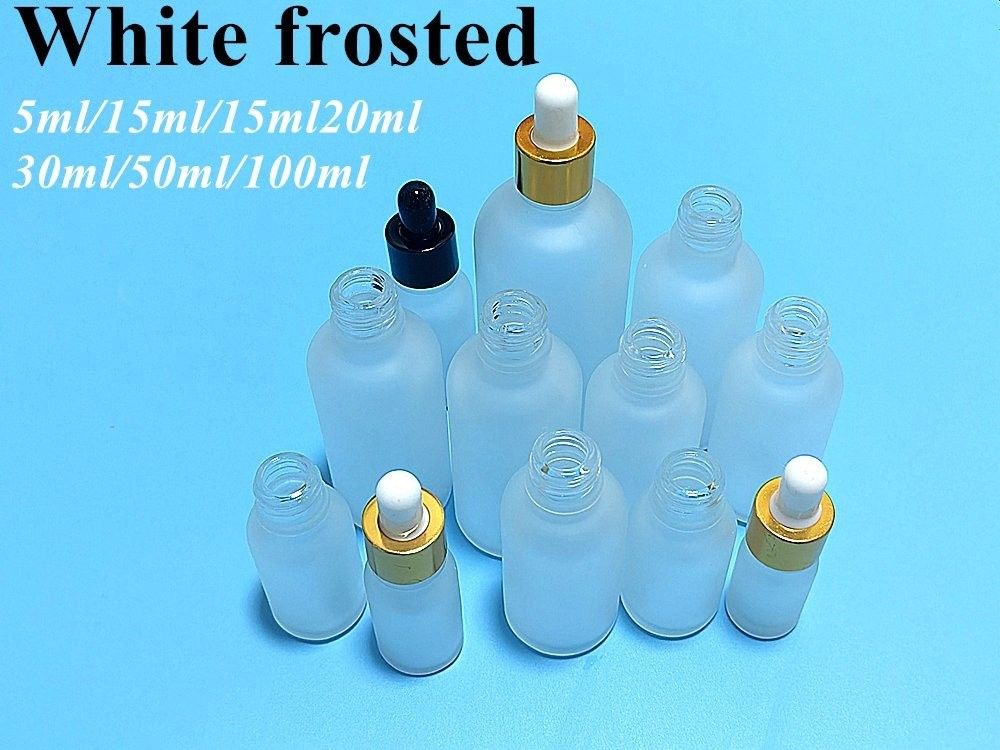5 ml 10 ml 15 ml 20 ml 30 ml กระป๋องน้ํามันอาวุธเปล่า 1 oz กระป๋องหยดแก้วสีขาว