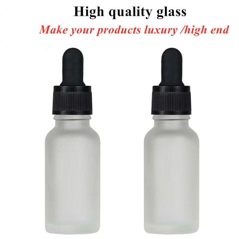 20ml 30ml50ml 2oz เครื่องสําอางดูแลตัว ตา น้ํามันอิเซนเชียลแก้ว ขาว Frosted กระป๋องน้ําตก