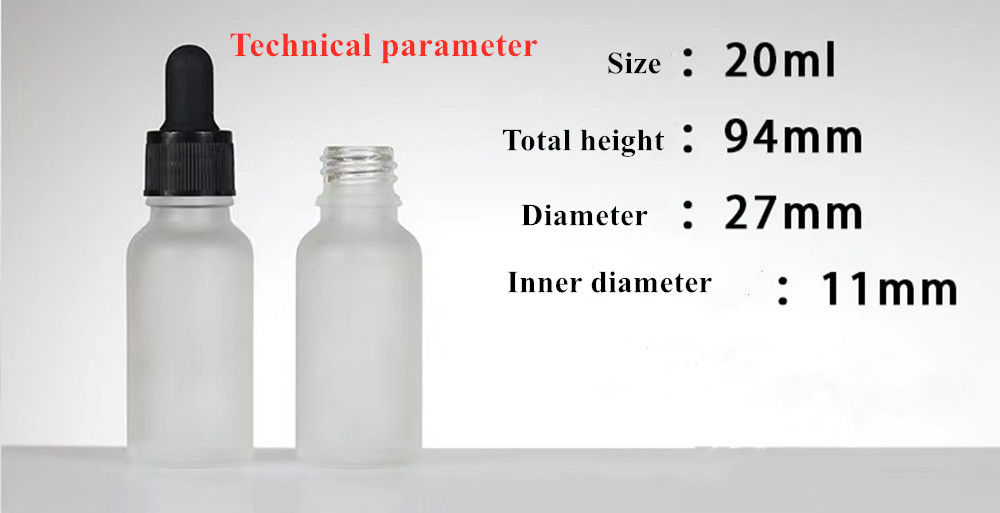 20ml 30ml50ml 2oz เครื่องสําอางดูแลตัว ตา น้ํามันอิเซนเชียลแก้ว ขาว Frosted กระป๋องน้ําตก