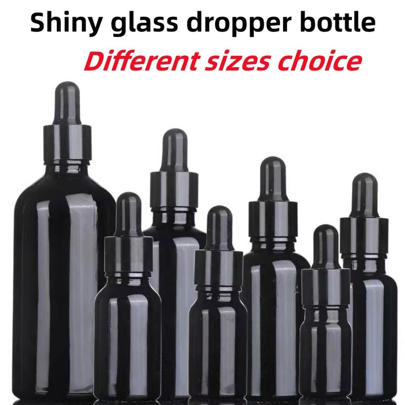 5 ml 10 ml 15 ml 30 ml สีม่วงเข้ม กระป๋องกรองแก้วสําหรับการบํารุงผิวหนัง สารสําอางบรรจุ กระป๋องหยดกระจก พร้อมฝา pipette
