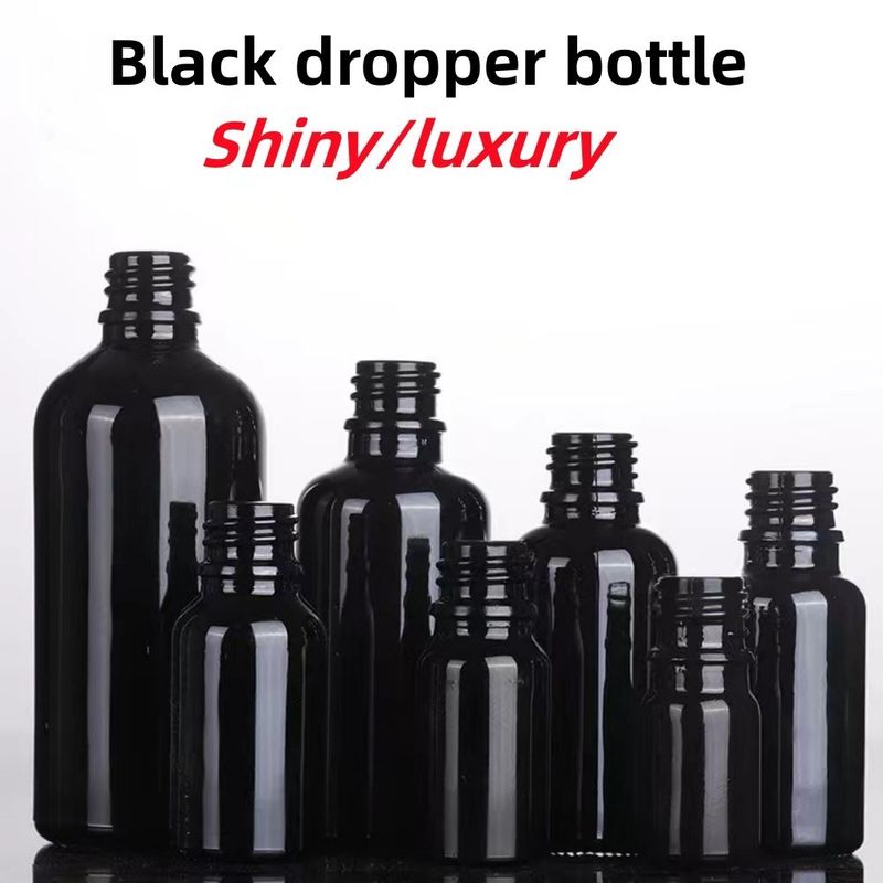 5 ml 10 ml 15 ml 30 ml สีม่วงเข้ม กระป๋องกรองแก้วสําหรับการบํารุงผิวหนัง สารสําอางบรรจุ กระป๋องหยดกระจก พร้อมฝา pipette