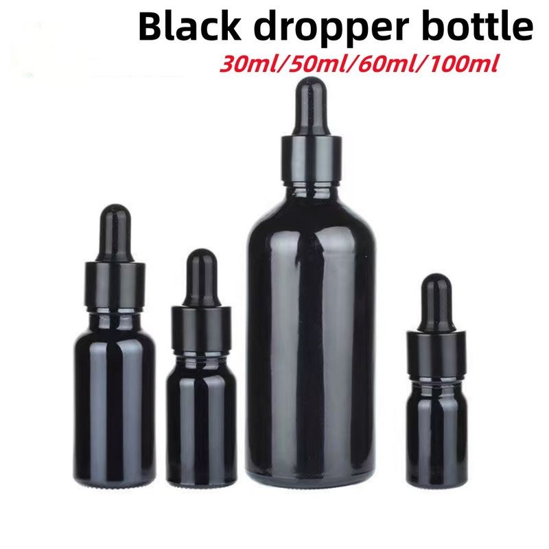 10ml 20ml 30ml 50ml กระปุกแก้วสีดํา กระปุกน้ํามันประสงค์ กระปุกแก้ว กระปุกแก้ว พร้อมกันเด็ก กระปุกแก้ว