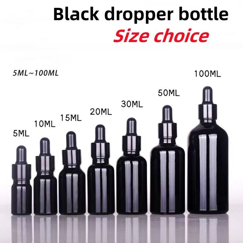 10ml 20ml 30ml 50ml กระปุกแก้วสีดํา กระปุกน้ํามันประสงค์ กระปุกแก้ว กระปุกแก้ว พร้อมกันเด็ก กระปุกแก้ว