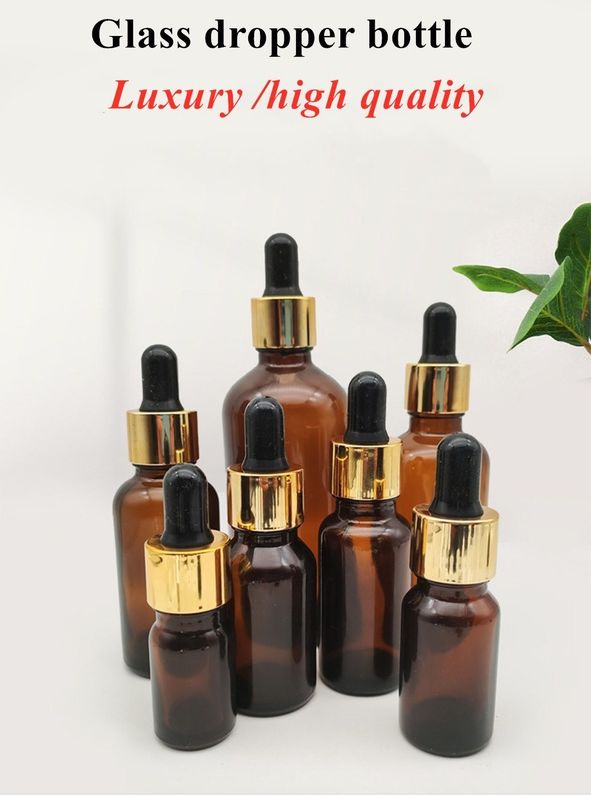 ขายร้อน 5ml 10ml 15ml 30ml 50ml เซรั่มแอมเบอร์ ขวดน้ํามันอีเซนเซียล กระปุกแก้ว
