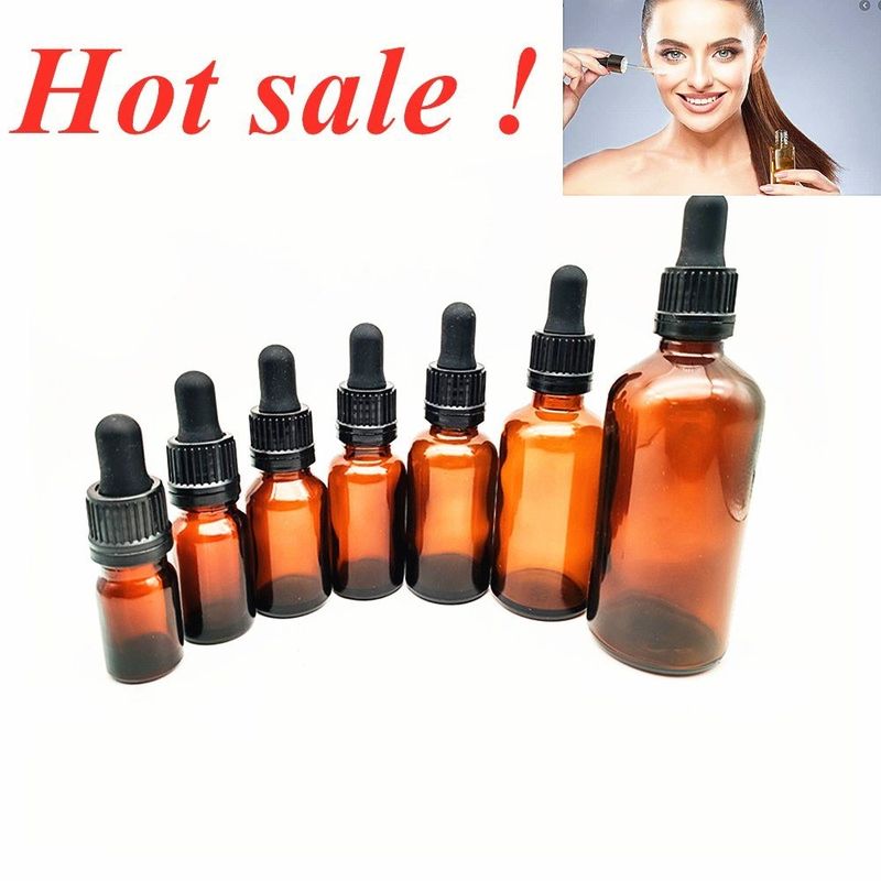 บรรจุน้ํามันอีเซนเซียล 1OZ 2OZ 20ml 30ml 50ml เซรั่มน้ํามันอีเซนเซียลแอมเบอร์ กระป๋องน้ําตกกระจก