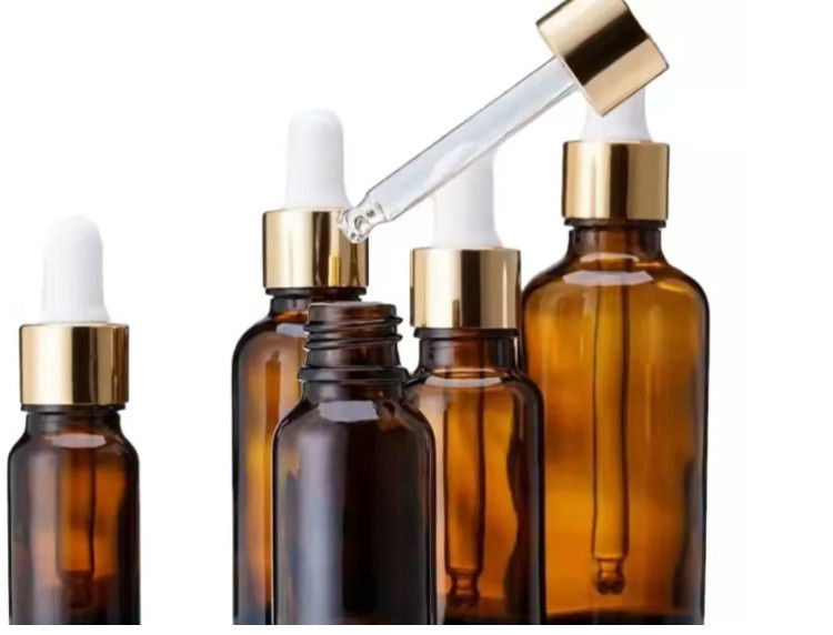 บรรจุน้ํามันอีเซนเซียล 1OZ 2OZ 20ml 30ml 50ml เซรั่มน้ํามันอีเซนเซียลแอมเบอร์ กระป๋องน้ําตกกระจก