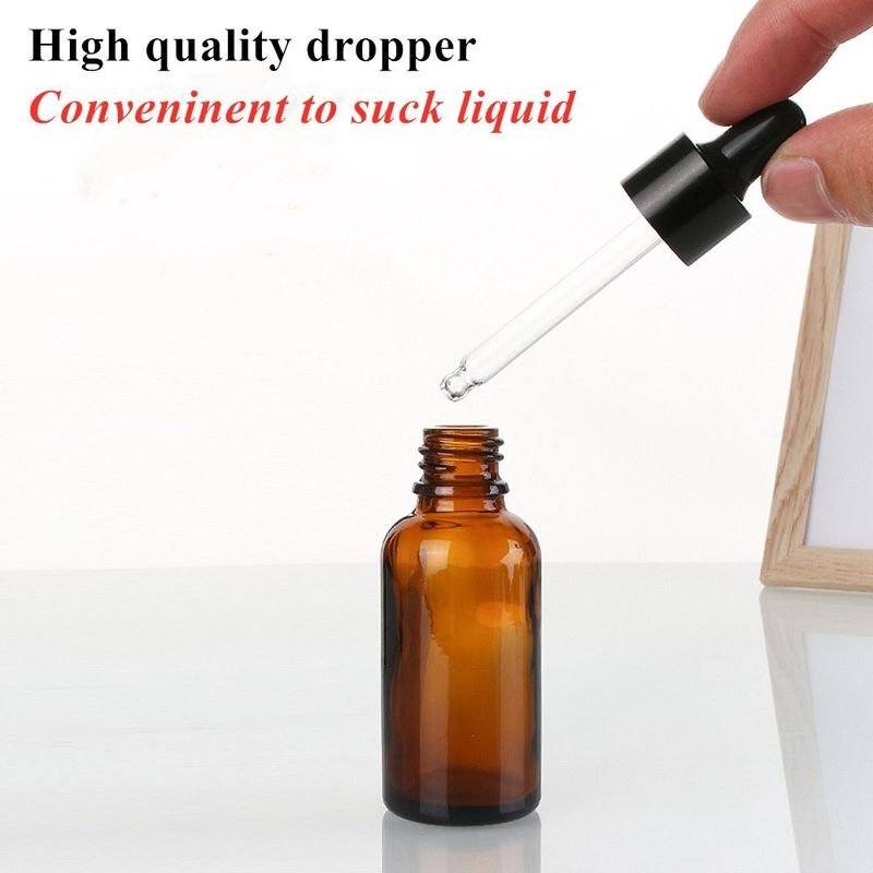 บรรจุน้ํามันอีเซนเซียล 1OZ 2OZ 20ml 30ml 50ml เซรั่มน้ํามันอีเซนเซียลแอมเบอร์ กระป๋องน้ําตกกระจก