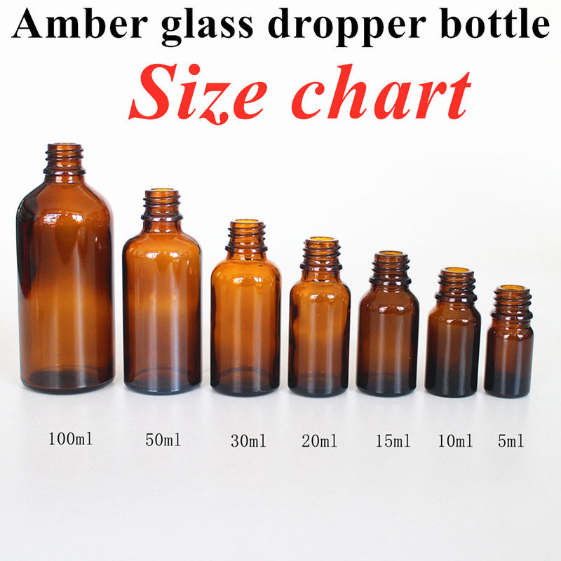 ขายร้อน ขนาดว่าง หรูหรา แอมเบอร์ สีน้ําตาล 10ml 15ml 20ml 30ml 50ml 60ml กระป๋องน้ํามันอีเซนเซียลแก้วสําหรับซีรั่ม