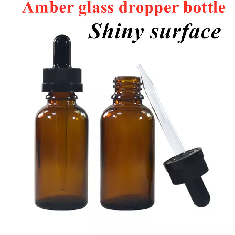 ขายร้อน ขนาดว่าง หรูหรา แอมเบอร์ สีน้ําตาล 10ml 15ml 20ml 30ml 50ml 60ml กระป๋องน้ํามันอีเซนเซียลแก้วสําหรับซีรั่ม
