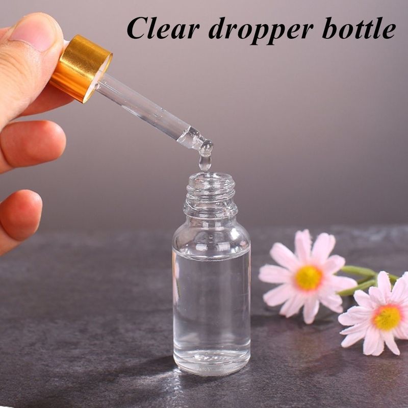 15ml 20ml 50ml 100ml หรูหราว่าง ใส ใส เซรั่มผม น้ํามันอิเซนเซียล กระป๋องแก้ว