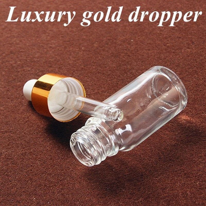 15ml 20ml 50ml 100ml หรูหราว่าง ใส ใส เซรั่มผม น้ํามันอิเซนเซียล กระป๋องแก้ว