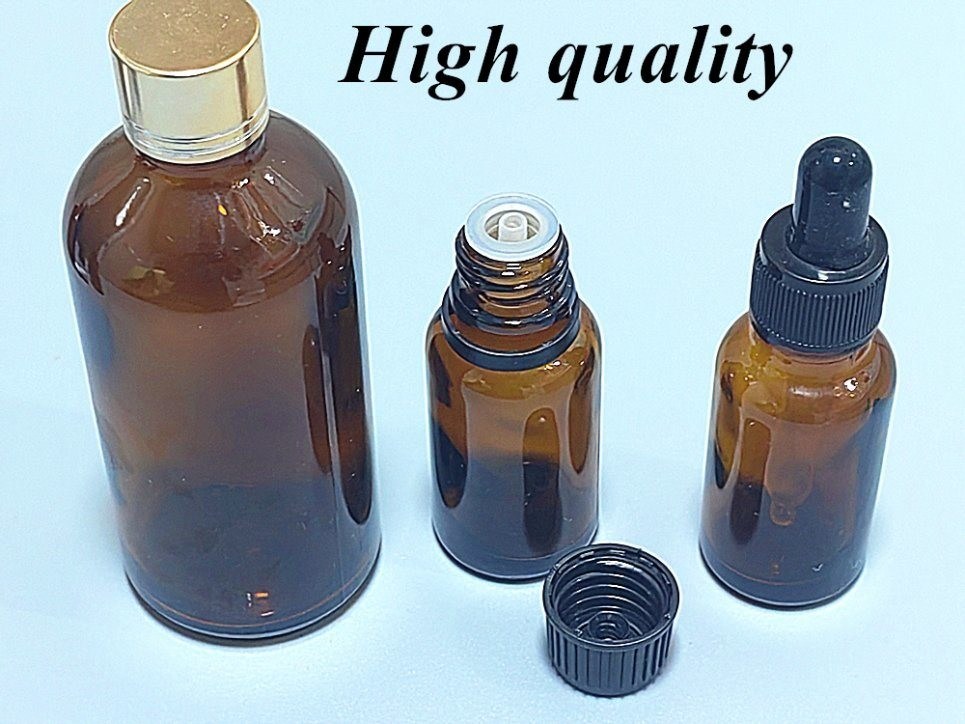 30ml 50ml 60ml 100ml น้ํามันผม เซรั่ม น้ํามันมีดโกน แอมเบอร์ สีน้ําตาลเปียกกลม น้ํามันอีเซียล กระปุกแก้ว