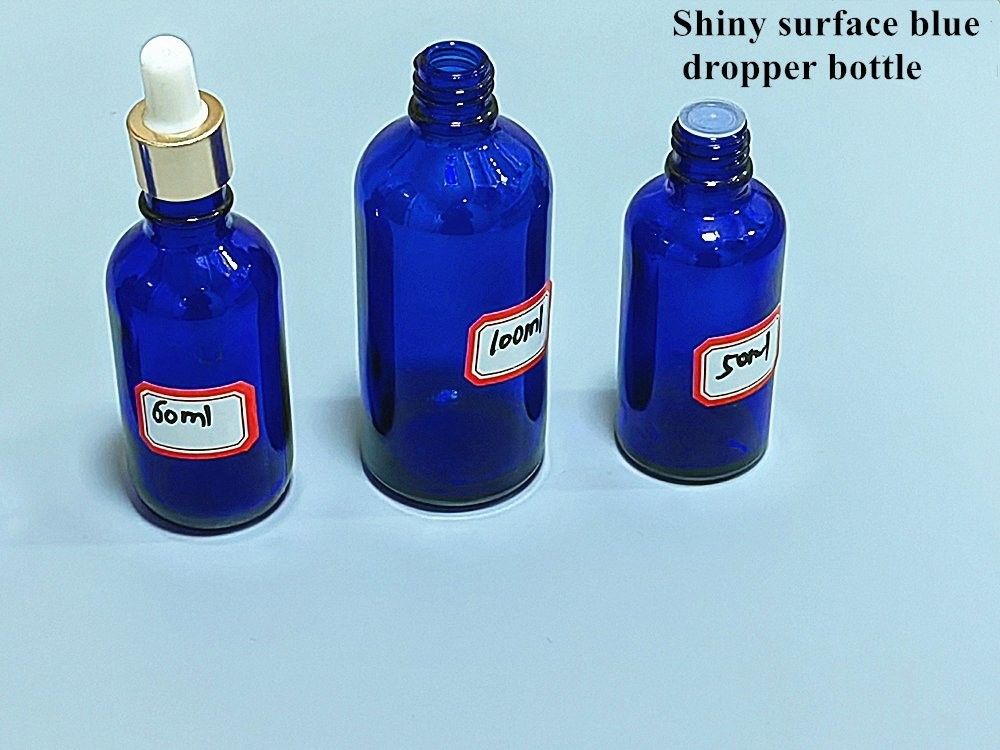 10ml 20ml 30ml 50ml เงินเปล่า บอสตัน รอบ การบรรจุเครื่องสําอาง ใส่อีเซนเชียลน้ํามันสีฟ้าเปล่า กระป๋องน้ําตกกระจกกระจก