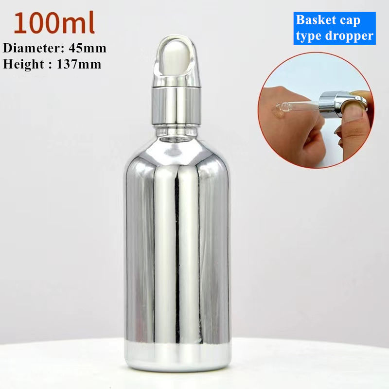 10ml 20ml 30ml 50ml Electroplate สีทอง สีหรู การบรรจุเครื่องสําอางกล่อง Dropper กระป๋องสําหรับการใช้น้ํามันอาวุธ serm