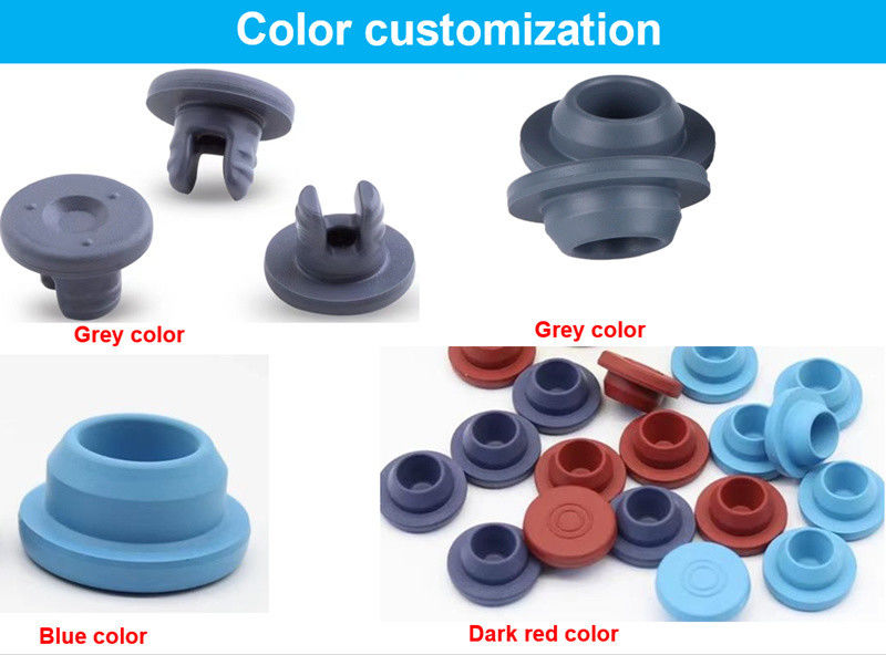 13 มม. 20 มม. 28 มม. ยางพยาบาลฉีด บูไทล สีเทา สีแดง สีฟ้า ยา Bromobutyl Plug