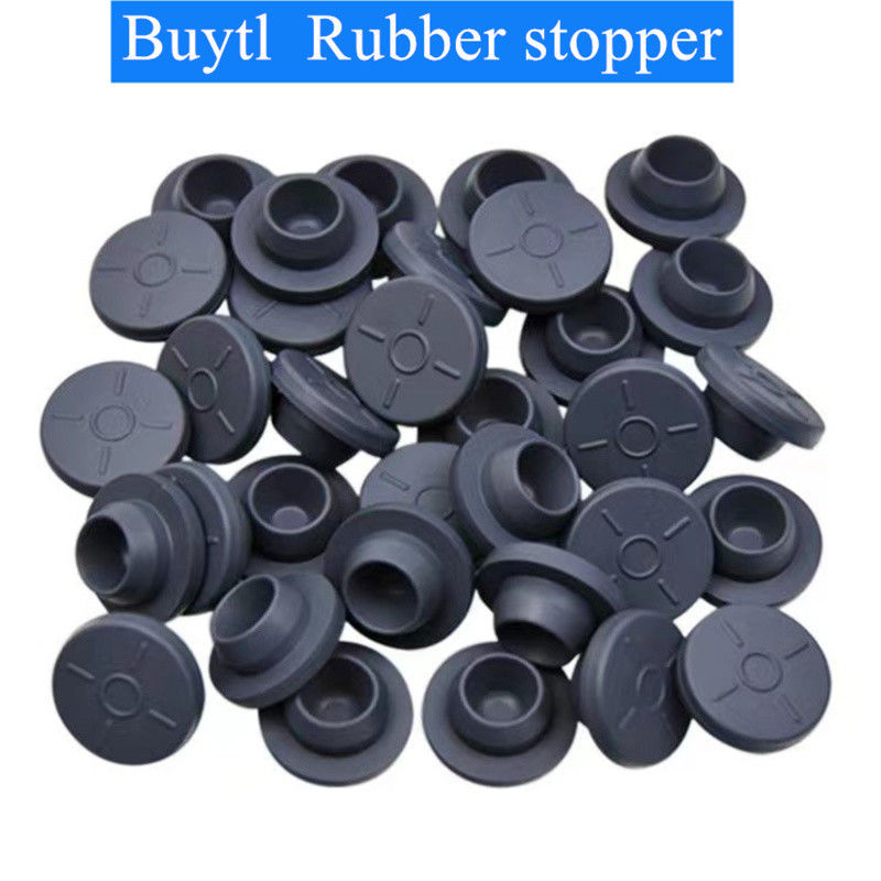 การสอดคล้อง GMP 13mm 20mm 23mm 28mm 32mm หมุน sterile หมุนการแพทย์ Butyl ยาง stopper สําหรับกระป๋องฉีดน้ําแก้ว