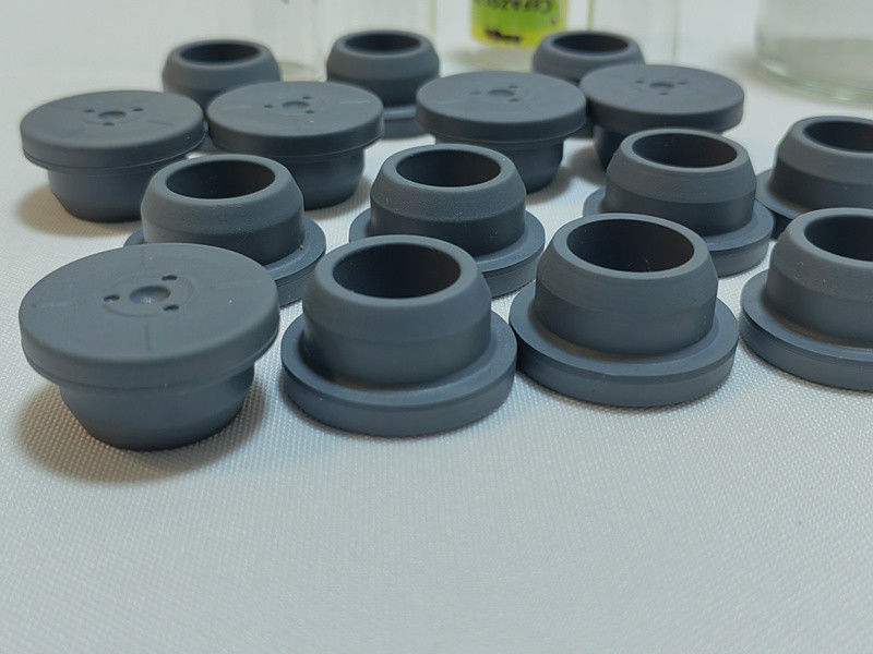 กล่องฉีดกระจกแห้งกระจกขนาดใหญ่ กระจกฉีดใช้ Bromobutyl Butyl Chlorobutyl Rubber Stopper