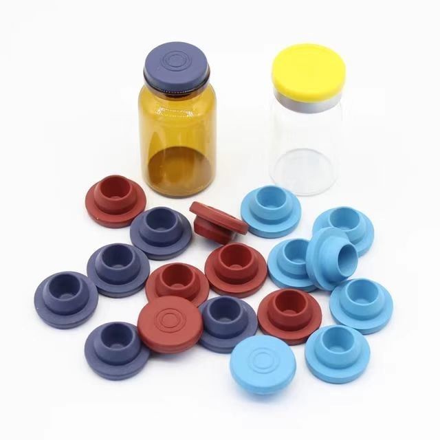 กล่องฉีดกระจกแห้งกระจกขนาดใหญ่ กระจกฉีดใช้ Bromobutyl Butyl Chlorobutyl Rubber Stopper
