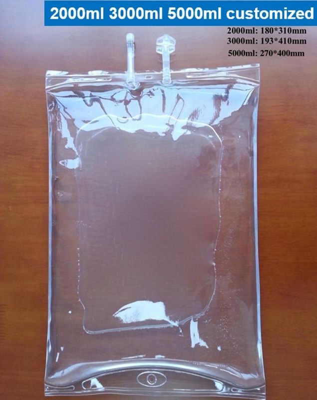 ขนาดใหญ่ 2000ml 3000ml 5000ml 7 มิลลิเมตร วัตถุปศพ ถุงสับซ้อน PVC ครั้งเดียว