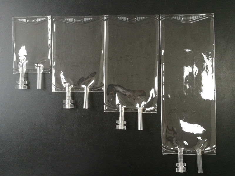 กระเป๋าสะพายน้ํา PVC ขาดสําหรับการแพทย์ กระเป๋าสะพายน้ําปริมาณ 100ml 250 Cc 500cc กระเป๋าสะพายน้ํา PVC 2 ประตู IV