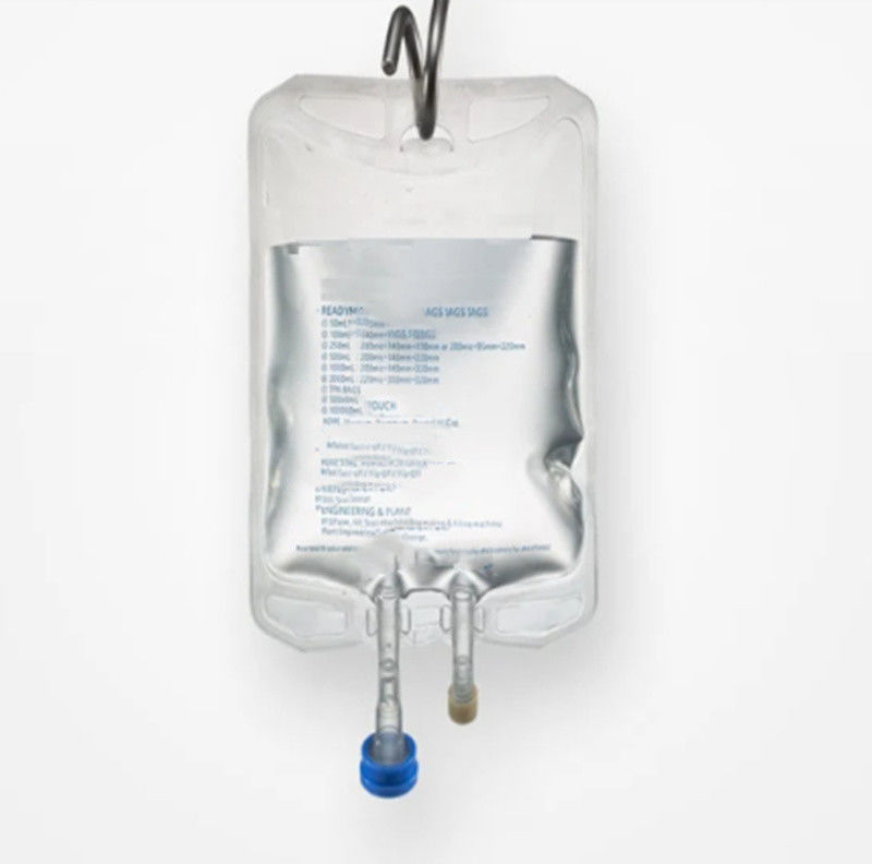 100 ml 250 ml 500 ml Single Port Double Port Medical PVC Empty IV Infusion Bag with Stopper ถุงน้ําเหลว pvc IV ที่มีช่องปิด